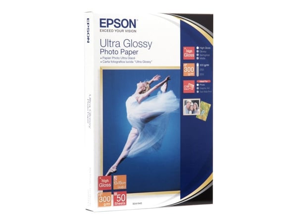 Epson Ultra Glossy Photo Paper - Blank - 100 x 150 mm 50 ark fotopapir - for EcoTank ET-1810, 2810, 2811, 2814, 2815, 2820, 2825, 2826, 2850, 2851,...