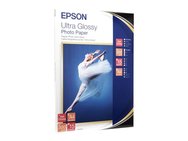 Epson Ultra Glossy Photo Paper - Blank - A4 (210 x 297 mm) 15 ark fotopapir - for EcoTank ET-1810, 2810, 2811, 2814, 2815, 2820, 2825, 2826, 2850, ...