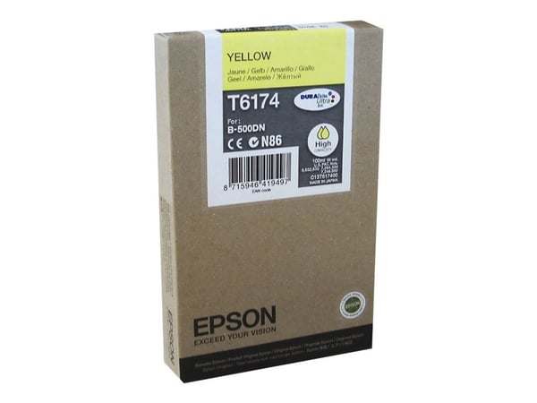 Epson B500DN-/B510DN-mustepatruuna HC keltainen 7k, Korkea (XL) värintuotto, Väriainepohjainen muste, 100 ml, 1 kpl
