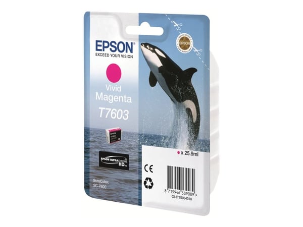 Epson T7603 kirkas magenta, Kirkas magenta, Väriainepohjainen muste, 25,9 ml, 1 kpl