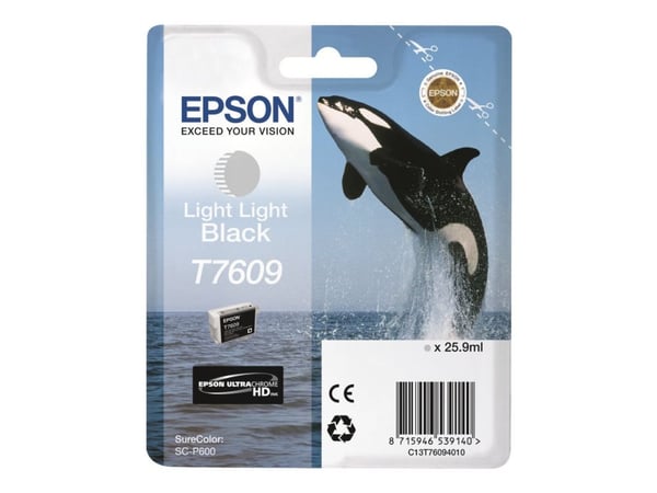 Epson T7609 erittäin vaalea musta, Väriainepohjainen muste, 1 kpl