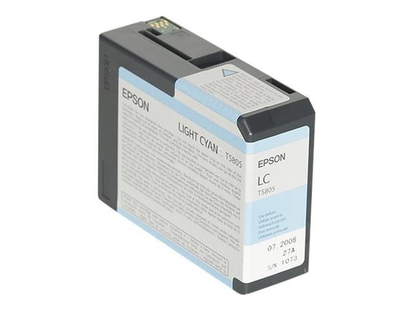 Epson T5805 - 80 ml - lys cyan - original - blekkpatron - for Stylus Pro 3800, Pro 3880