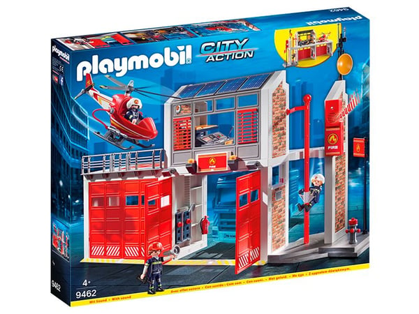 Playmobil City Action 9462, Brannstasjon, 4 år, AAA, Flerfarget, Plast