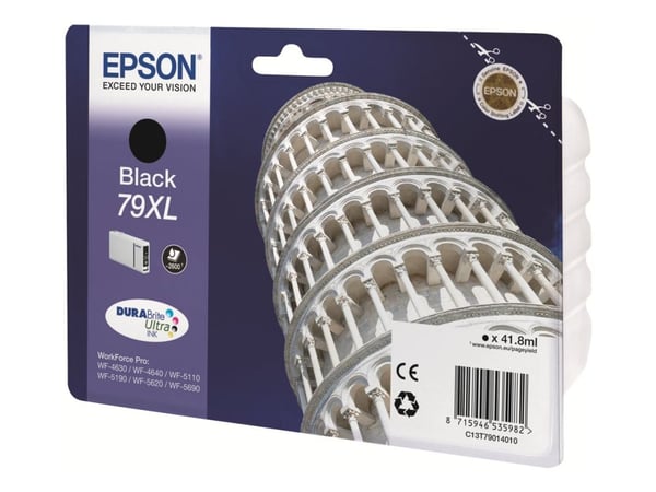 Epson 79XL - 41.8 ml - XL - svart - original - blekkpatron - for WorkForce Pro WF-4630DWF, WF-4640DTWF, WF-5110DW, WF-5190DW, WF-5620DWF, WF-5690DWF