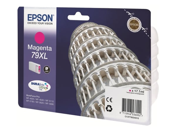 Epson 79XL - 17.1 ml - XL - magenta - original - blekkpatron - for WorkForce Pro WF-4630DWF, WF-4640DTWF, WF-5110DW, WF-5190DW, WF-5620DWF, WF-5690DWF