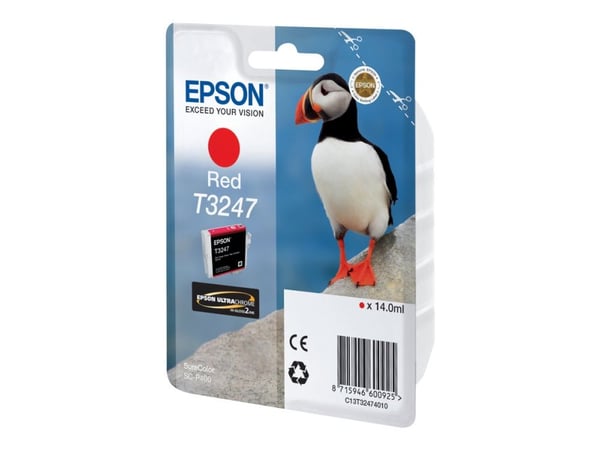Epson T3247 Red, Väriainepohjainen muste, 14 ml, 980 sivua, 1 kpl