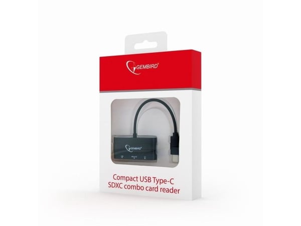Gembird - Kortleser (microSD, microSDHC, microSDXC, TransFlash, SD, SDHC, SDXC) - USB-C 3.1 Gen 1