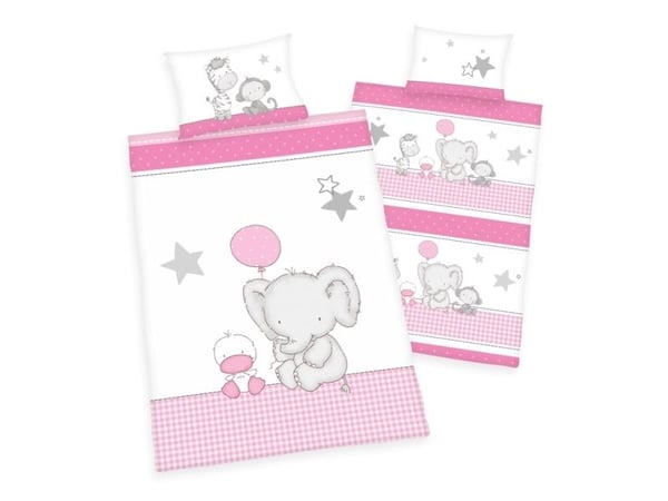 Elefant Junior Sengetøj 100x135 cm - 100 procent bomuld