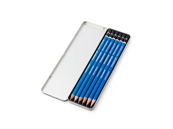 STAEDTLER Mars Lumograph - Blyant - grafitt - 2H, 4B, 6B, 7B, 8B, HB - 2 mm (en pakke 6)