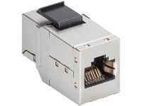 MicroConnect - Verkkoliitin - RJ-45 (naaras) RJ-45 (naaras) - STP - CAT 6a - keystone-liitin - hopea
