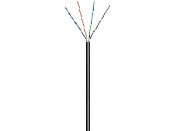 Techly ITP7-UTP-0100LO, 100 m, Cat5e, U/UTP (UTP), musta