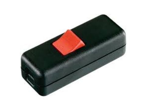 Bachmann 924.051, Keinukytkin, 2P, Musta, Punainen, 250 V, 80 mm, 30 mm