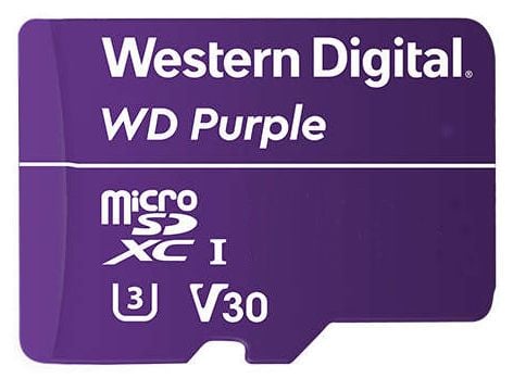 Western Digital Purple, 128 GB, MicroSDXC, 100 MB/s, 60 MB/s, Class 3 (U3), V30