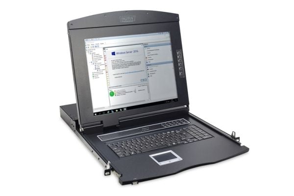 DIGITUS Modular Console Keyboard TR 17'' TFT 43,2 cm 1-ports KVM touch sw