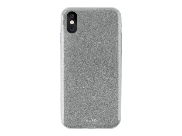 PURO Shine - Takakansi matkapuhelimelle - polykarbonaatti, termoplastinen polyuretaani (TPU) - hopea - Apple iPhone XS Max