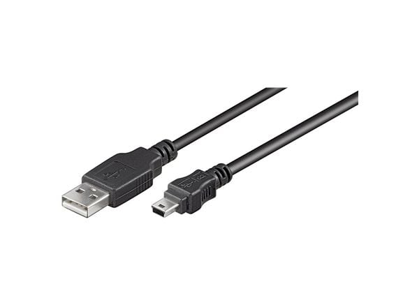 Goobay 50768, 3 m, USB A, Mini-USB B, USB 2.0, 480 Mbit/s, Lajittelu