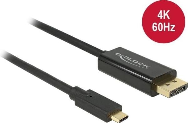 DeLOCK 85257, 3 m, USB Type-C, DisplayPort, Uros, Uros, Kulta