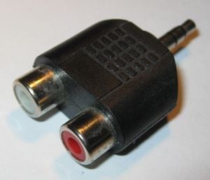Goobay 50092, 3.5mm, Hunkjønn, 2 x RCA, Hankjønn, 0,2 m, Sort, Rød, Hvit