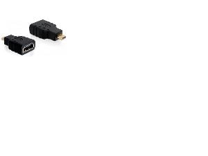 Delock High Speed HDMI with Ethernet - HDMI-adapter - 19 pin micro HDMI Type D hann til HDMI hunn