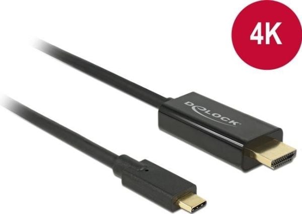 Delock - Extern videoadapter - Parade PS171 - USB-C - HDMI - svart - detaljhandel