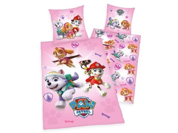 Paw Patrol Pink Sengetøj - 100 procent bomuld