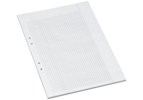 Bantex Eksamenspapir kvadreret 5×5mm A3 falset hvid (250 ark)