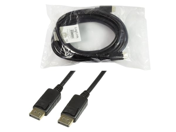 LogiLink CV0076, 7,5 m, DisplayPort, DisplayPort, Hankjønn, Hankjønn, 4096 x 2160 piksler