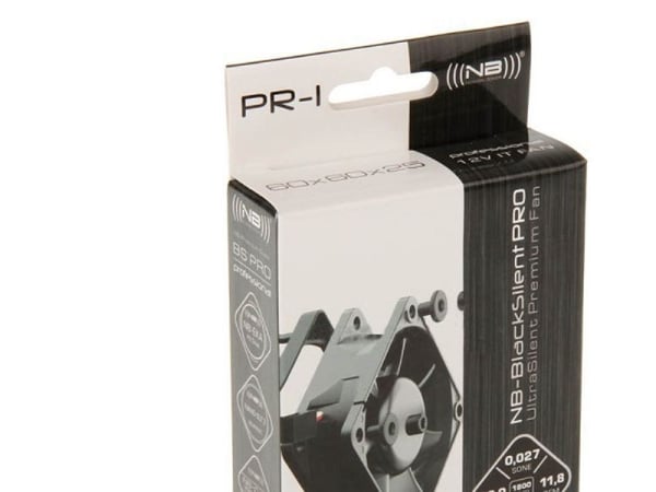 Noiseblocker BlackSilent Pro PR-1, Fan, 6 cm, 1800 RPM, 10,7 dB, 11,8 cfm, 20 m³/h