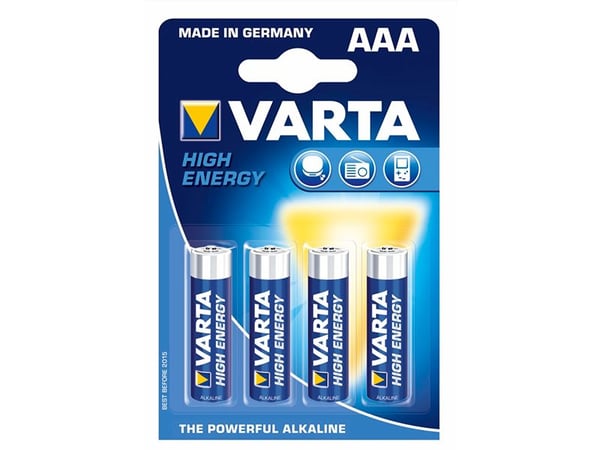 Varta High Energy - Batteri 4 x AAA - Alkalisk - 1220 mAh