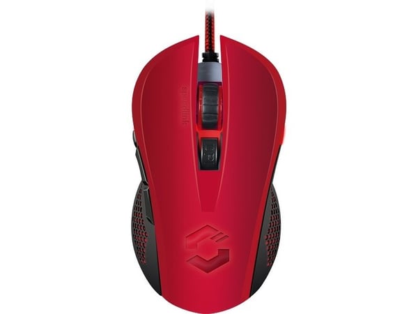 SPEEDLINK TORN, Molempikätinen, Optinen, USB A-tyyppi, 3200 DPI, Musta, Punainen