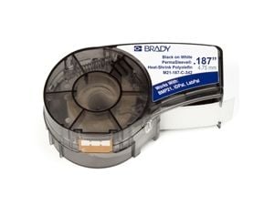 Brady PermaSleeve Marker B-342 - Polyolefin - svart på hvitt - Rull (0,85 cm x 2,13 m) (1 rull(er) hylser - for Brady BMP21, BMP21-LAB, BMP21-PLUS;...