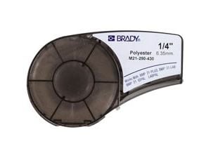 Brady WorkHorse Series B-430 - Polyester - blank - permanent akryl-adhesiv - 76 mikroner - svart på blank - Rull (0,635 cm x 6,4 m) 1 rull(er) merk...