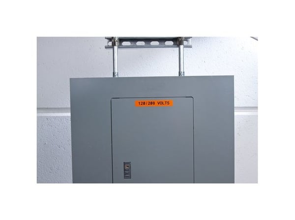 Brady M21-750-595-OR, Oransje, Selvklebende skriveretikett, Vinyl, Trermisk overføring, Akryl, Permanent