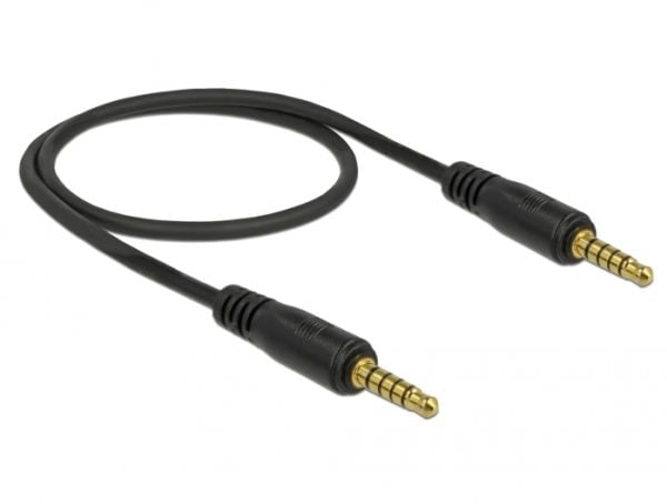 DeLOCK 85695, 3.5mm, Uros, 3.5mm, Uros, 0,5 m, Musta