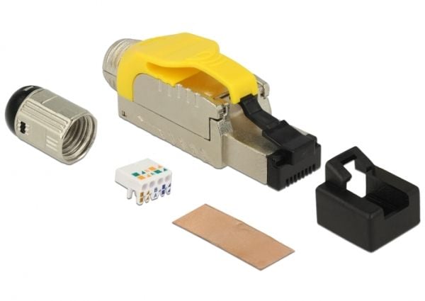 Delock - Nettverkkontakt - RJ-45 (hann) - 6.6 cm - STP - CAT 6a - med støvel - metall