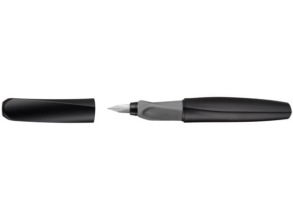 Pelikan 946806, Svart, Grå, Patronpåfyllingssystem, Svart, Rund spiss, Rustfritt stål, Medium
