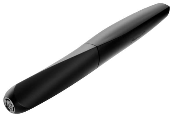 Pelikan 946806, Svart, Grå, Patronpåfyllingssystem, Svart, Rund spiss, Rustfritt stål, Medium