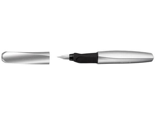 Pelikan 947101, Sølv, Innebygd påfyllingssystem, Rund spiss, Rustfritt stål, Medium, Boks