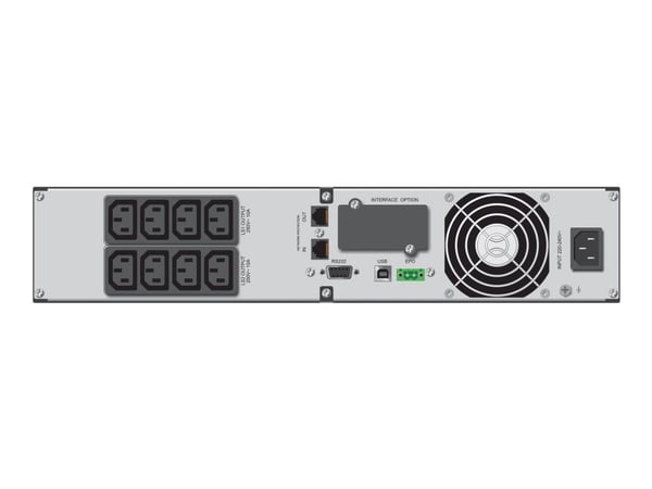 PowerWalker VI 2000RT LCD - UPS - AC 220/230/240 V - 1.8 kW - 2000 VA - 7 Ah - RS-232, USB - utgangskontakter: 8 - 2U - 19" - svart
