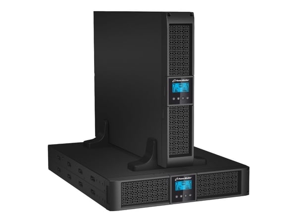PowerWalker VI 3000RT LCD - UPS - AC 220/230/240 V - 2.7 kW - 3000 VA - 9 Ah - RS-232, USB - utgångskontakter: 9 - 2U - 19" - svart