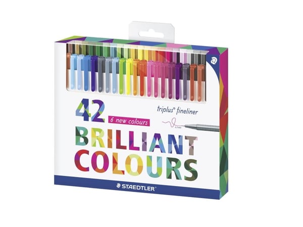 Fineliner Staedtler Triplus 334 superfin ass. farver - (42 stk.)