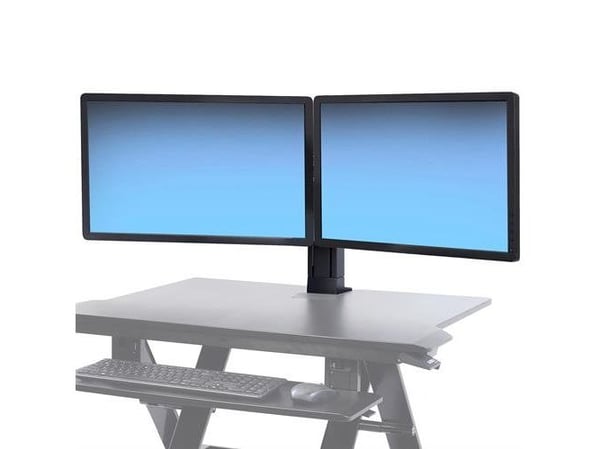Ergotron WorkFit Universal - Dobbeltskjermsett - svart