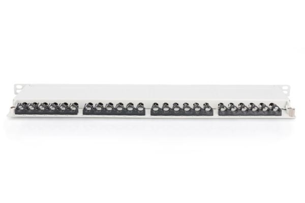 Digitus Professional - Koblingspanel - rackmonterbar - CAT 6a - STP - RJ-45 X 24 - RAL 7035, lysegrå - 0.5U - 19"
