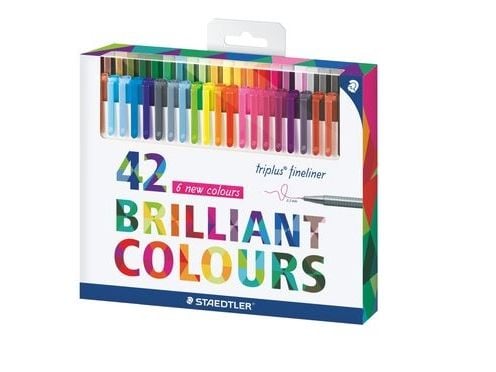 Fineliner Staedtler Triplus 334 superfin ass. farver - (42 stk.)