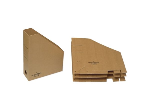 Tidsskriftkassette Bantex A4, karton, brun, 1 stk