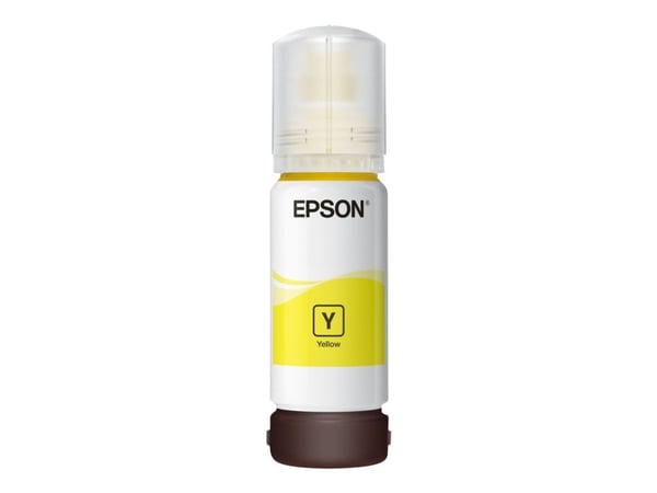 Epson 106 EcoTank -mustepullo, keltainen, Alkuperäinen, Keltainen, Epson, - EcoTank ET-7750 - EcoTank ET-7700, 70 ml, Mustesuihkutulostus
