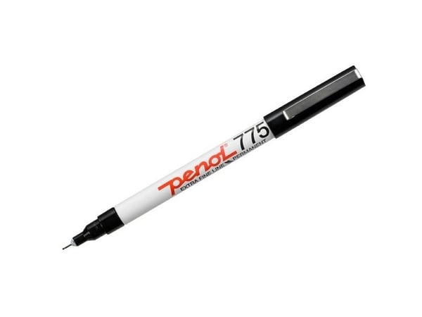 Marker Penol 775 sort 0,5mm - (20 stk.)