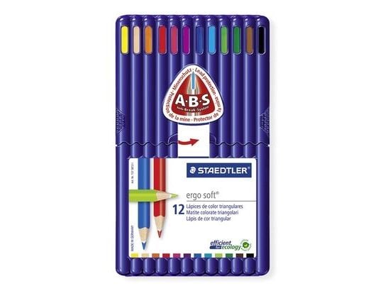 Färgpennor Staedtler Ergo soft triangulär ass. färger (12 st)
