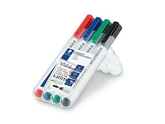 Marker Staedtler Lumocolor® 341 WP4 Compact 1-2 mm med 4 stk. ass. farver i etui