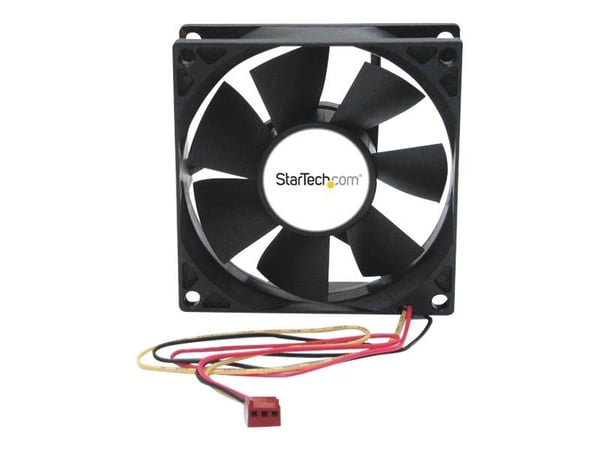 Startech 80x25mm Dual Ball Bearing Computer Case Fan w/ TX3 Connector (FANBOX2) - Systemviftesett - 80 mm